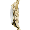 Michael Kors Lexington Chronograph Gold Dial Gold Steel Strap Watch for Women - MK5556