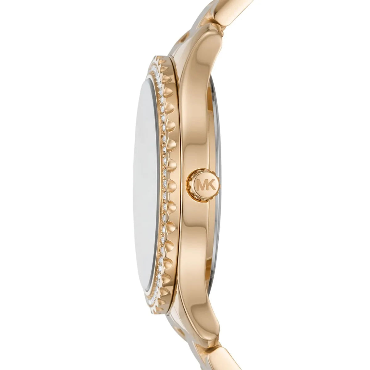 Michael Kors Layton Quartz Black Dial Gold Steel Strap Watch For Women - MK6892