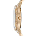 Michael Kors Layton Quartz Black Dial Gold Steel Strap Watch For Women - MK6892