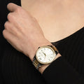 Michael Kors Layton Quartz Silver Dial Two Tone Steel Strap Watch For Women - MK6899