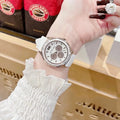Michael Kors Oversized Sport Quartz White Dial White Rubber Strap Watch For Women - MK6945