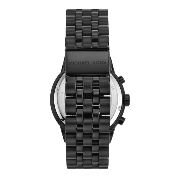 Michael Kors Cunningham Chronograph Black Dial Black Steel Strap Watch For Men - MK8965