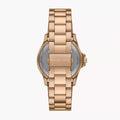 Michael Kors Everest Three Hand Quartz Black Dial Gold Steel Strap Watch For Men - MK9140