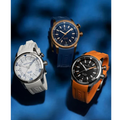 Maurice Lacroix Pontos Divers Limited Edition Blue Dial Blue Leather Strap Watch For Men - PT6248-BRZ0B-430-4