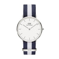 Daniel Wellington Classic Glasgow White Dial Two Tone NATO Strap Unisex Watch - DW00100047