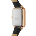 Daniel Wellington Quadro White Dial Black Leather Strap Watch For Women - DW00100434