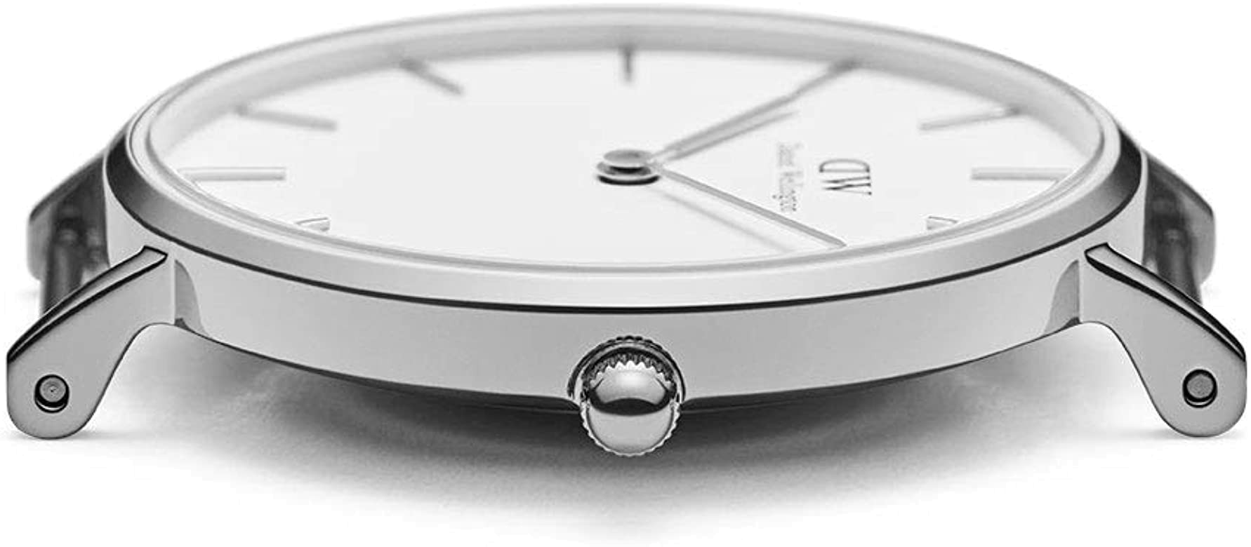 Daniel Wellington Classic York White Dial Black Leather Strap Watch For Men - DW00100025