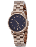 Marc Jacobs Baker Navy Blue Dial Rose Gold Steel Strap Watch for Women - MBM3332