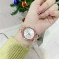 Michael Kors Darci Pave Silver Dial Rose Gold Steel Strap Watch For Women - MK4517