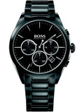 Hugo Boss Onyx Black Dial Black Steel Strap Watch for Men - 1513365