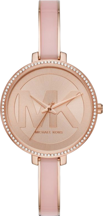Michael Kors Jaryn Analog Rose Gold Dial Pink Steel Strap Watch For Women - MK4545