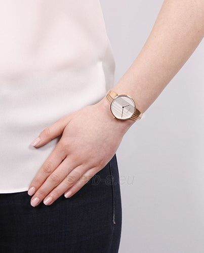 Calvin Klein Drift White Dial Rose Gold Steel Strap Watch for Women - K6S2N616