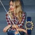 Guess Catalina Blue Gold Tone Blue Silicone Strap Watch For Women - W0562L2