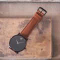 Movado Museum Classic Black Dial Brown Leather Strap Watch for Men - 0607198