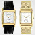 Movado Heritage Mother of Pearl White Dial Black Leather Strap Watch For Women - 3650050