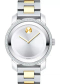 Movado Bold Diamonds Silver Dial Two Tone Steel Strap Watch for Women - 3600451