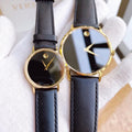 Movado Museum Classic Quartz Black Dial Black Leather Strap Watch for Men - 0607195