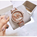 Michael Kors Parker Pink Dial Pink Steel Strap Watch for Women - MK6176
