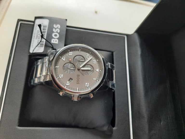 Hugo Boss Attitude Green Dial Green Steel Strap Watch for Men - 1513610
