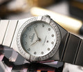 Omega Constellation Manhattan Quartz Diamonds Mother of Pearl Dial Silver Steel Strap Watch for Women - 131.15.25.60.55.001