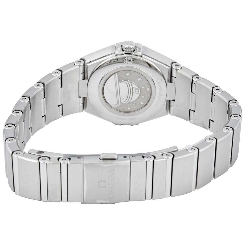 Omega Constellation Manhattan Quartz Diamonds Blue Dial Silver Steel Strap Watch for Women - 131.15.25.60.53.001