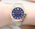 Versace Hellenyium Quartz Blue Dial Two Tone Steel Strap Watch for Men - VEVK00520