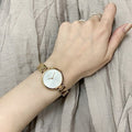Emporio Armani Arianna Mother of Pearl Dial Gold Steel Strap Watch For Women - AR11198