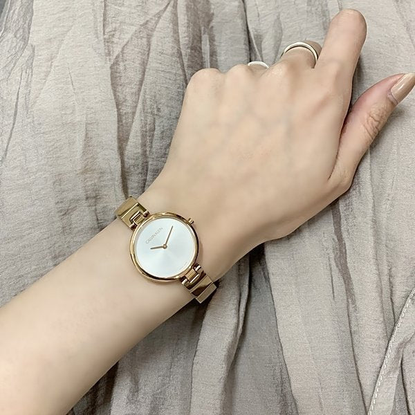 Emporio Armani Arianna Mother of Pearl Dial Gold Steel Strap Watch For Women - AR11198