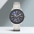 Tommy Hilfiger Austin Blue Dial Silver Steel Strap Watch for Men - 1791640