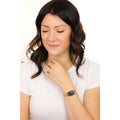 Daniel Wellington Quadro Melrose Black Dial Rose Gold Mesh Bracelet Watch For Women - DW00100432