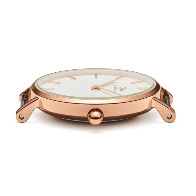 Daniel Wellington Classic Petite Cornwall White Dial Green NATO Strap Watch For Women - DW00100253
