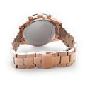 Michael Kors Layton Chronograph Black Dial Rose Gold Steel Strap Watch For Men - MK8824
