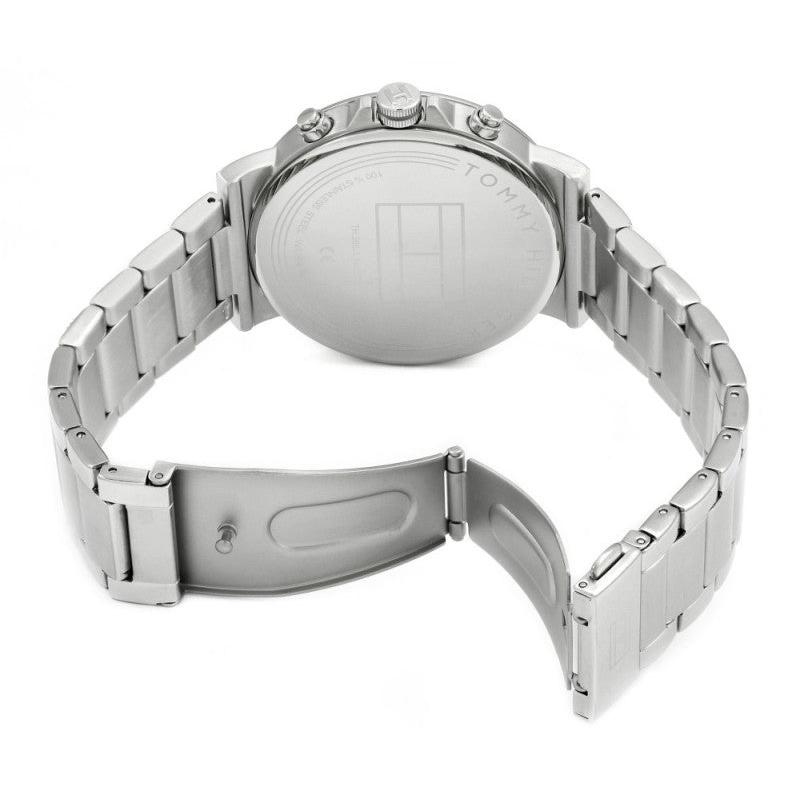 Tommy Hilfiger Chronograph Grey Dial Silver Steel Strap Watch for Men - 1710382