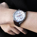 Hugo Boss Driver Quartz Silver Dial Brown Leather Strap Watch For Men - HB1512881