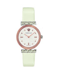 Versace Greca White Dial White Leather Strap Watch for Women - VELW00120