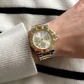 Guess Sunray Multifunction Silver Dial Two Tone Steel Strap Watch for Women - GW0616L2