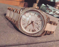 Michael Kors Bryn Rose Gold Dial Two Tone Steel Strap Watch for Women - MK6135