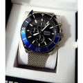 Hugo Boss Ocean Edition Black Dial Silver Mesh Strap Watch for Men - 1513742
