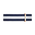 Daniel Wellington Classy Glasgow White Dial Two Tone Nylon Strap Watch For Women - DW00100078