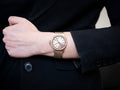 Michael Kors Lennox Three Hand Rose Gold Dial Rose Gold Mesh Strap Watch For Women - MK7336