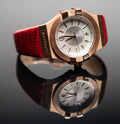 Maserati Potenza Silver Dial Red Leather Strap Watch For Women - R8851108501