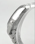 Tudor Style Automatic Black Dial Silver Steel Strap Watch for Men - M12710-0003