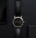 Burberry The City Chronograph Black Dial Black Leather Strap Watch for Men - BU9356