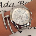 Michael Kors Bradshaw Silver Dial Silver Steel Strap Watch for Men - MK5535