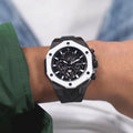 Guess Formula Chronograph Black Dial Black Silicone Strap Watch For Men - GW0579G1