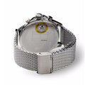 Tommy Hilfiger Chronograph Black Dial Silver Mesh Bracelet Watch for Men - 1791292