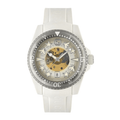 Gucci Dive Automatic White Dial White Rubber Strap Unisex Watch - YA136342