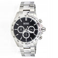 Hugo Boss Ikon Black Dial Silver Steel Strap Watch for Men - 1512965