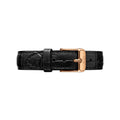 Daniel Wellington Classic Petite Reading White Dial Black Leather Strap Watch For Women - DW00100229