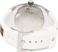 Gucci Sync XXL White Dial White Rubber Strap Watch For Men - YA137102